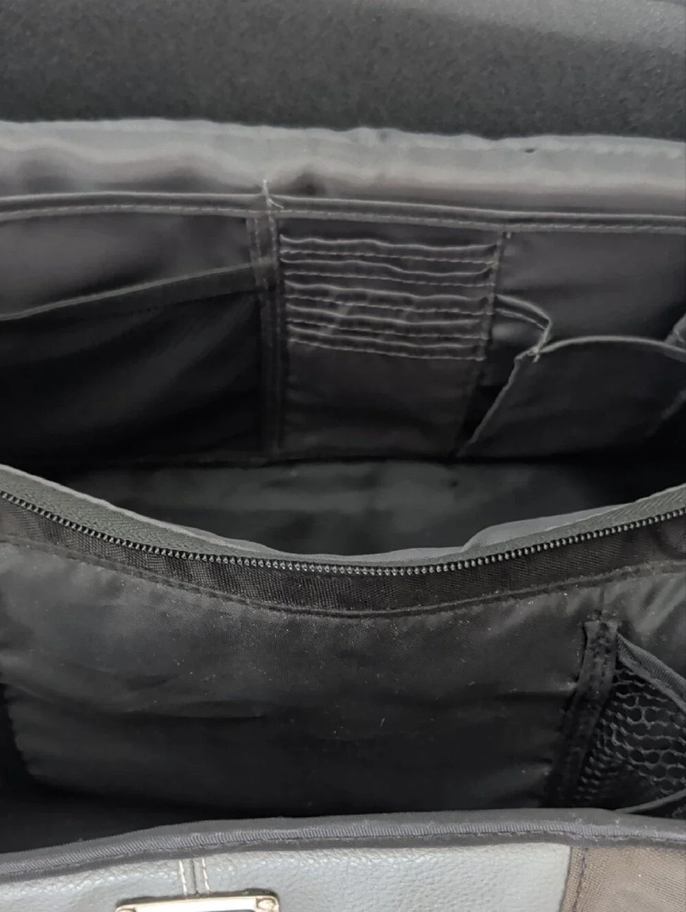 Black & Gray Men's Organizer Bag - Padded Laptop/Accessory Case For Travel